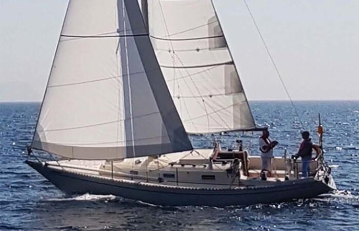 Testing her new Superior Sailmaker sails on Lake Superior